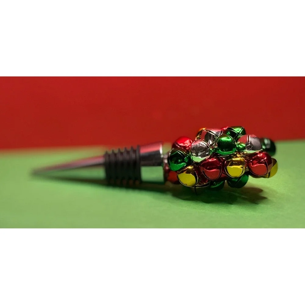 Ashley Nicole Designs Christmas Jingle Bell Bottle Stopper Holiday Wine Decor